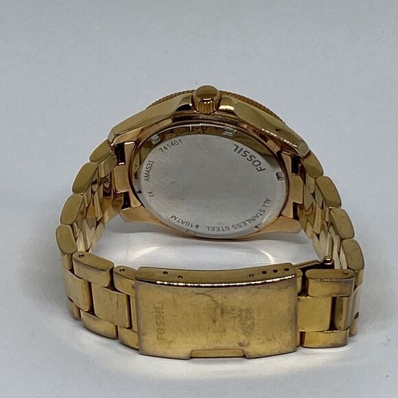 Fossil Cecile AM4533 Women's Gold Stainless Steel Analog Dial Quartz Watch BP677 - Picture 10 of 12